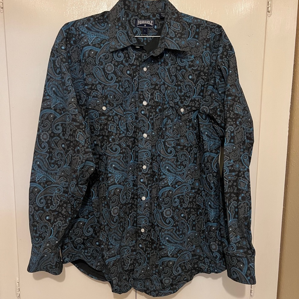 Panhandle paisley pearl snap western shirt